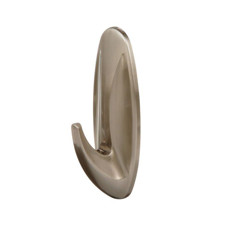 Command Large Designer Nickel Hook : Wall Hooks, Large Command Hooks, Silver, 5 lb Capacity, Decorative, Painted Finish