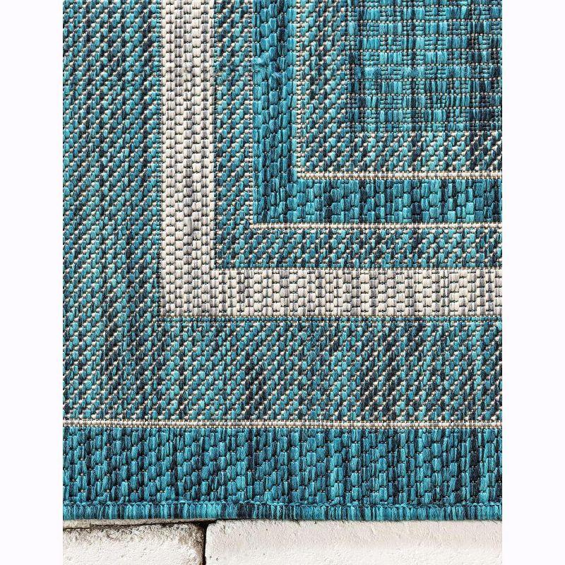 Unique Loom Outdoor Border Soft Border Border Woven Area Rug