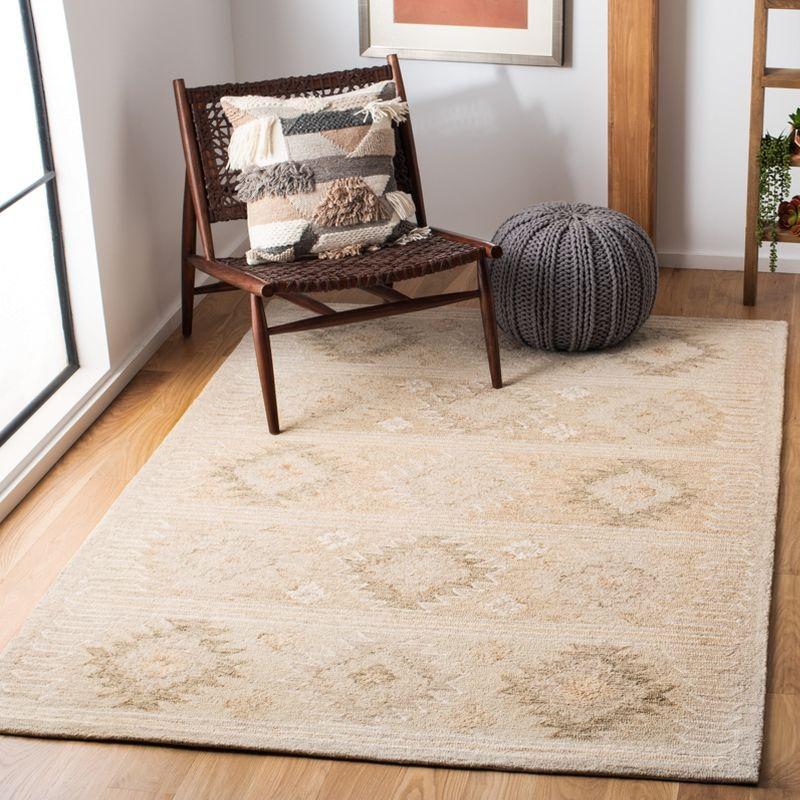 Capri Hand-Tufted Wool Rug in Beige - 5' x 8' Rectangular Design