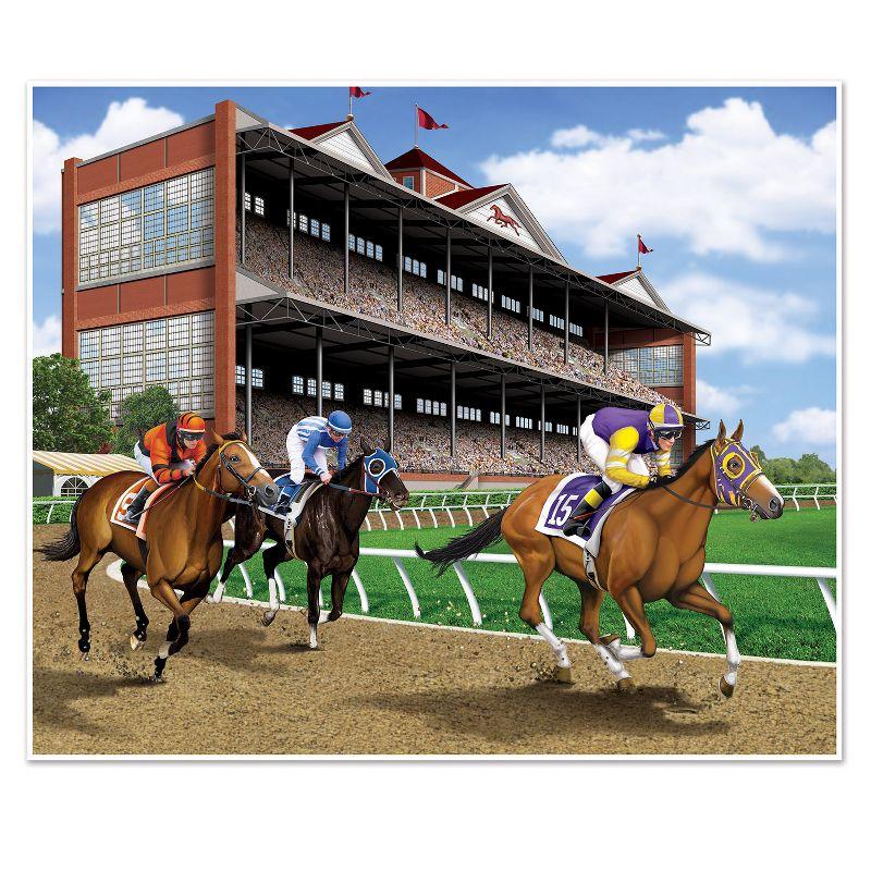 Beistle Horse Racing Insta-Mural Photo Op, 5' x 6', (1/Pkg) Multicolored