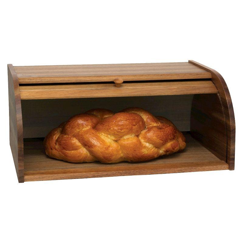 Acacia Rolltop Bread Box