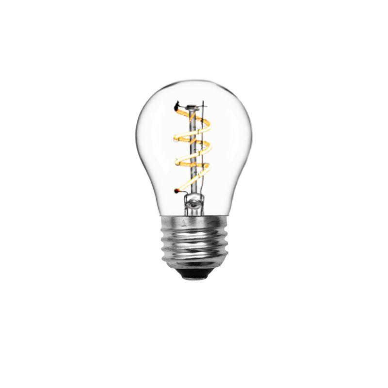 GE 25W Vintage Style A15 LED Ceiling Fan Light Bulb Clear Glass: 3W Dimmable, Standard E26 Base, 2200K, 125 Lumens