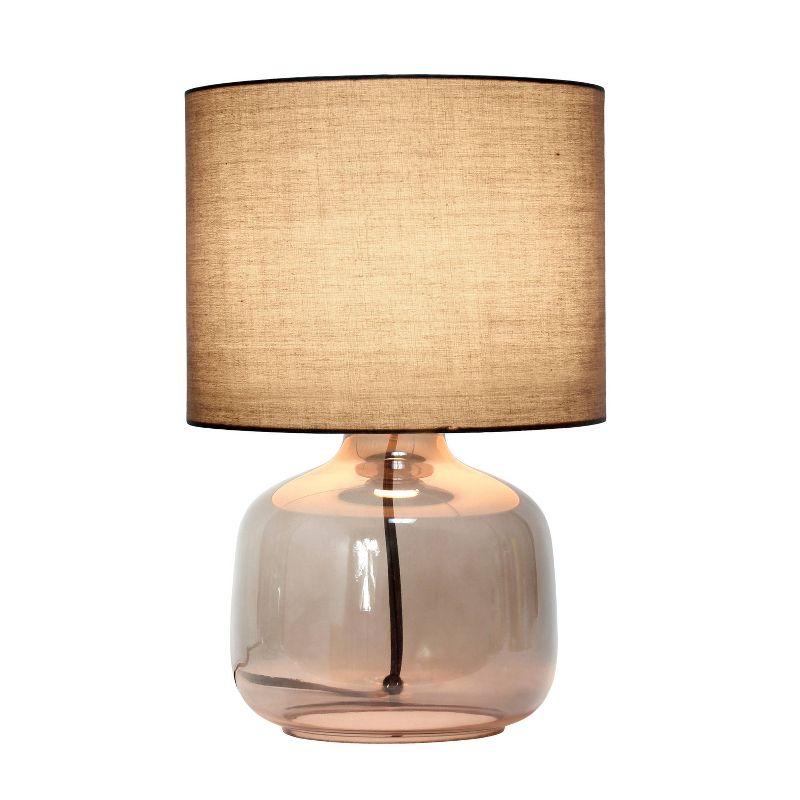 Glass Table Lamp with Fabric Shade - Simple Designs