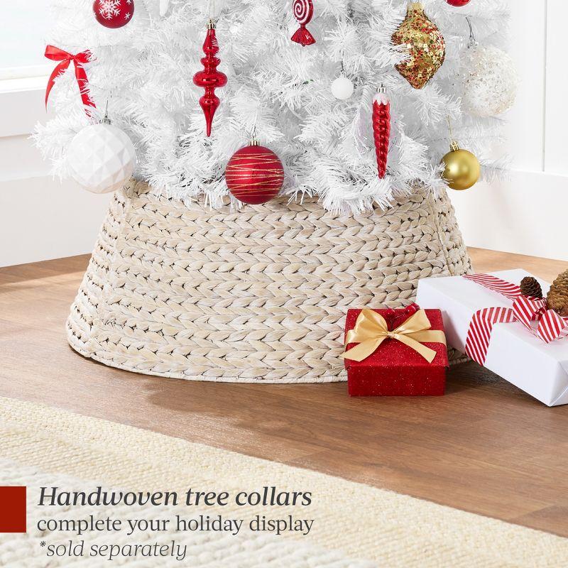 Best Choice Products White Artificial Holiday Christmas Pencil Tree w/ Metal Base