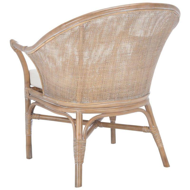 Dustin Rattan Accent Chair W/ Cushion  - Safavieh