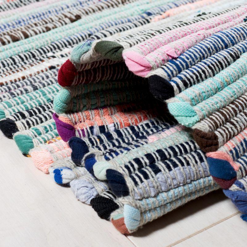 Rag Runner Rug RAR122 Hand Woven Runner Rug - Purple/Blue - 2'3"x9' - Safavieh.
