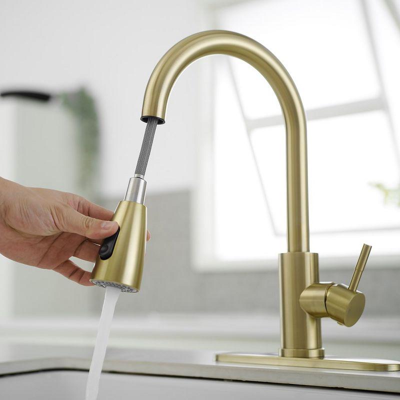 Single handle pull down sprayer kitchen faucet commercial kitchen sink faucet