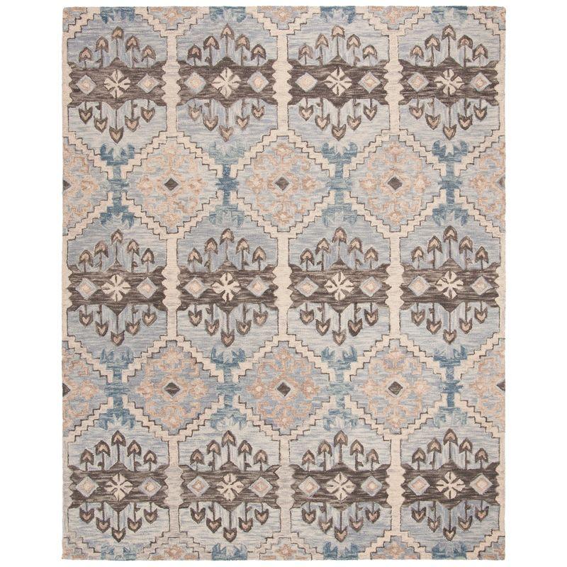Aspen APN512 Hand Tufted Area Rug - Light Blue/Cream - 8' X 10' - Safavieh.