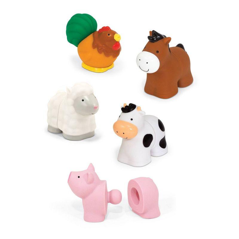 Colorful Farm Animal Pop Blocs Educational Toy Set