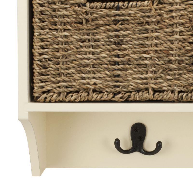 Finley Hanging 3 Basket Wall Rack - White - Safavieh