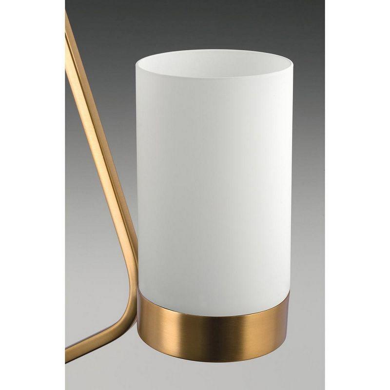 Progress Lighting Elevate 1-Light Wall Sconce, Brushed Bronze, Etched White Glass Shade