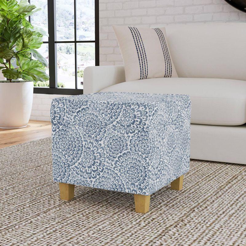 Cole Classics Square Storage Ottoman with Lift Off Top - HomePop