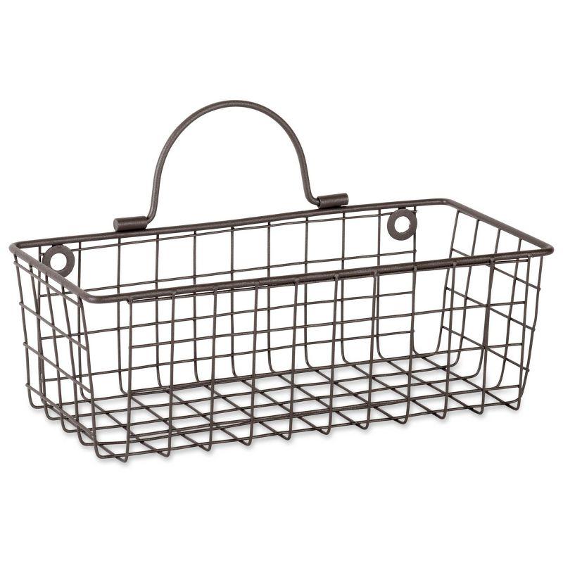 Asst Rustic Bronze Wire Wall Basket Set/2