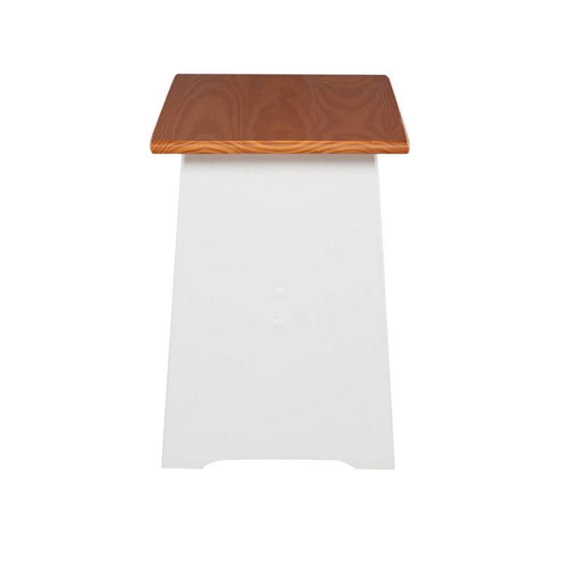 5pc Ardmore Breakfast Storage Corner Nook Dining Set Wood/White/Natural - Linon: Chic Farmhouse Style, Seats 6
