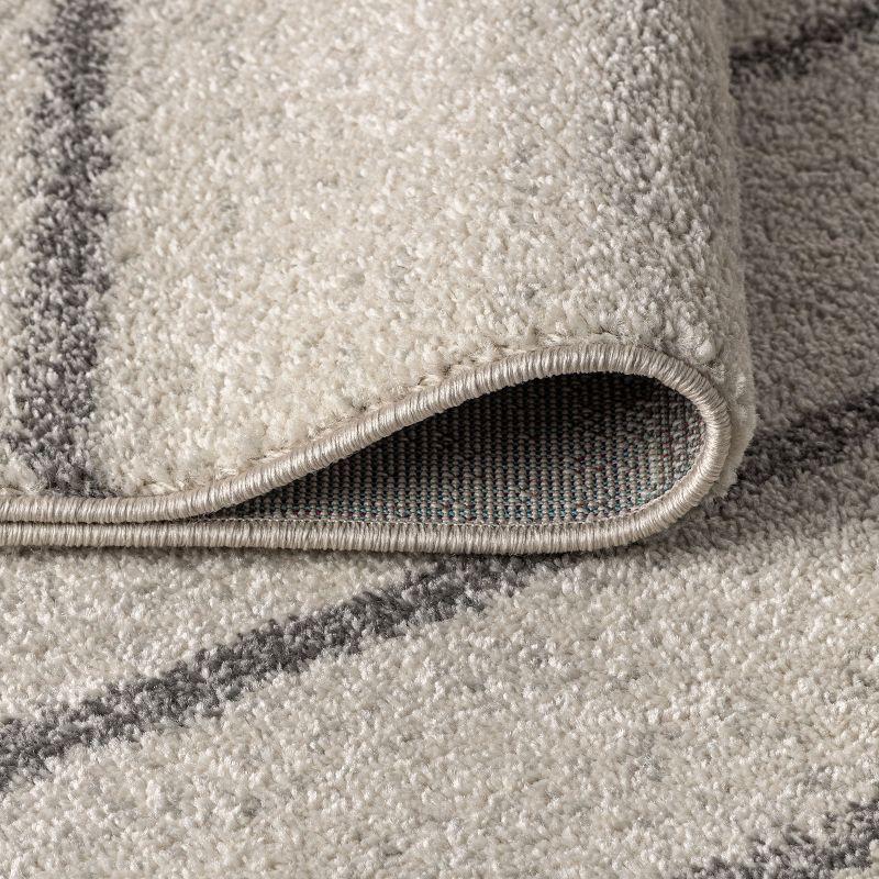 8'x10' Williamsburg Minimalist Stripe Area Rug, Cream/Gray - JONATHAN Y