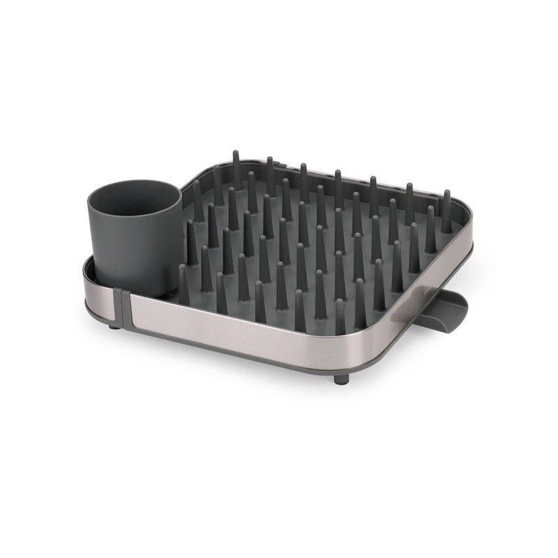 Joseph Joseph Expanding Steel Dish Rack with Draining Spout and Cutlery Holder