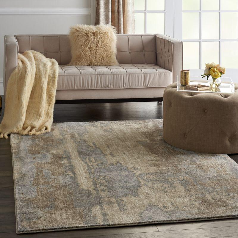 Nourison Home Moroccan Celebration KI386 Gray/Beige/Brown Indoor Area Rug - 5'3 X 7'3