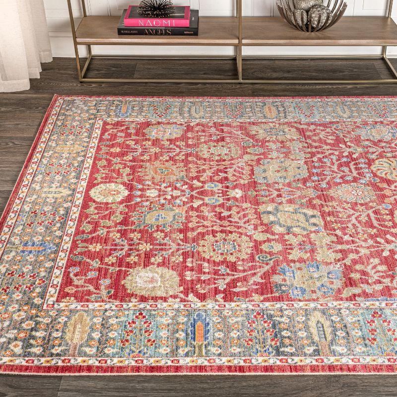 India Flower and Vine Area Rug - JONATHAN Y