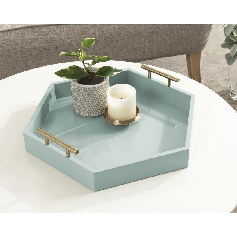 Kate and Laurel Lipton Narrow Rectangle Wood Accent Tray