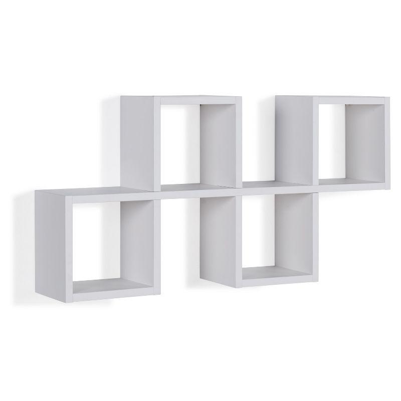 30" x 15.25" Cubby Chessboard Wall Shelf White - Danya B.