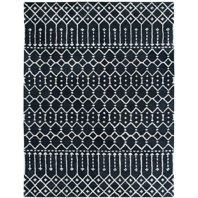 Himalaya HIM903 Handmade Area Rug - 8'x10' - Dark Grey/Ivory - Safavieh