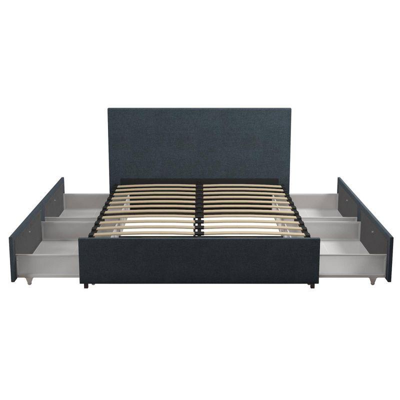 Novogratz Kelly Upholstered Unfinished Platform Storage Bed