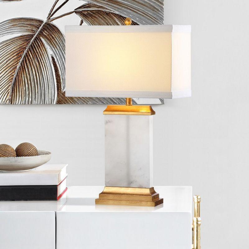 Susannah Alabaster Table Lamp - White - Safavieh.