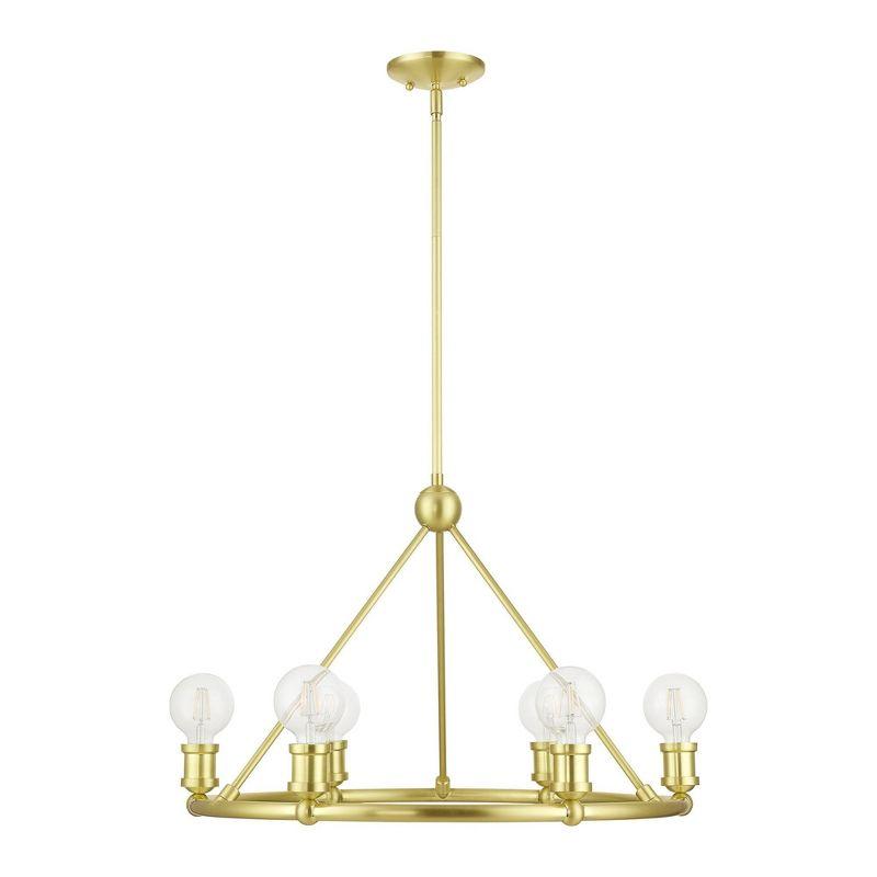 Livex Lighting Lansdale 6 - Light Chandelier in  Satin Brass
