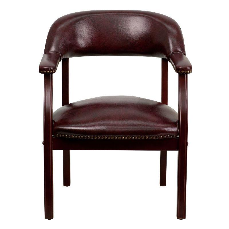 Flash Furniture Oxblood Vinyl Luxurious Conference Chair with Accent Nail Trim
