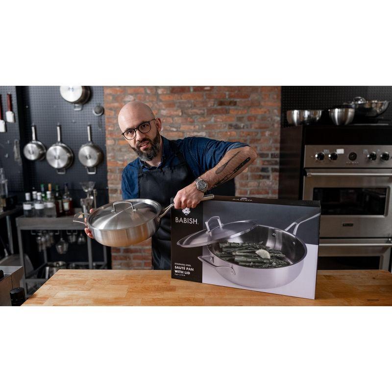 Babish 5 Quart Non-Stick Stainless Steel (18/8) Saute Pan with Lid | Wayfair
