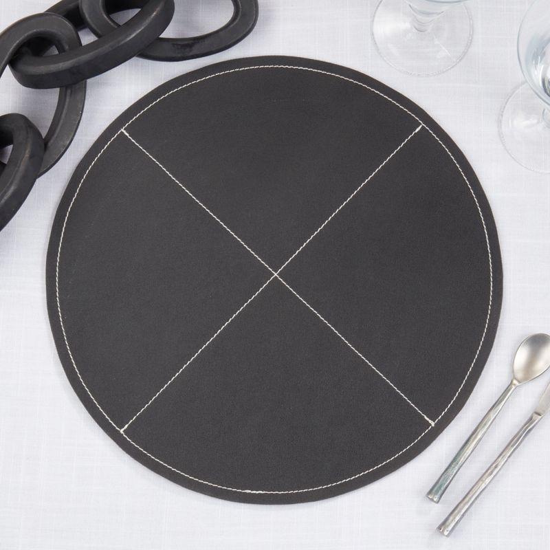 Mirela Collection 100% Polyurethane No Pattern Round Placemat