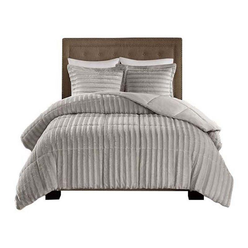 Madison Park Faux Fur 3 Piece Comforter Set