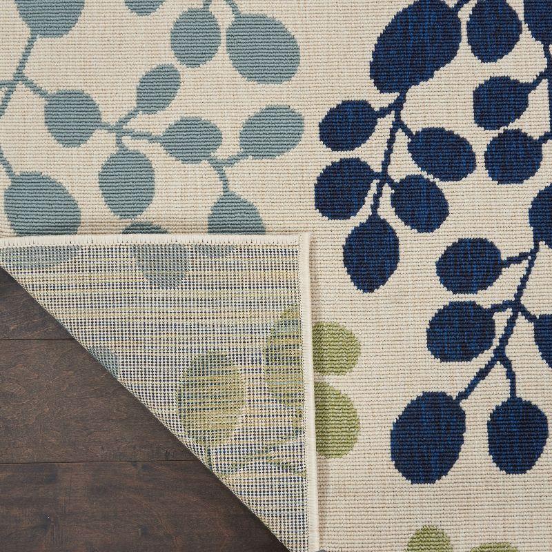 Nourison Caribbean CRB01 Indoor/outdoor Area Rug - Ivory 5'3" x 5'3"square