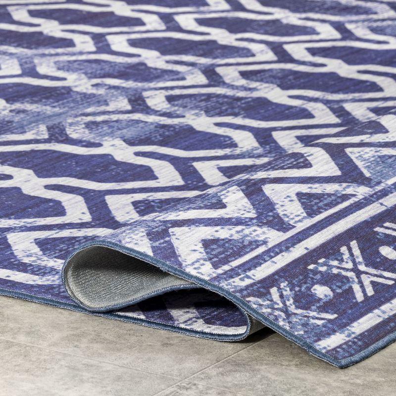 nuLOOM Fae Geometric Machine Washable Indoor/Outdoor Area Rug