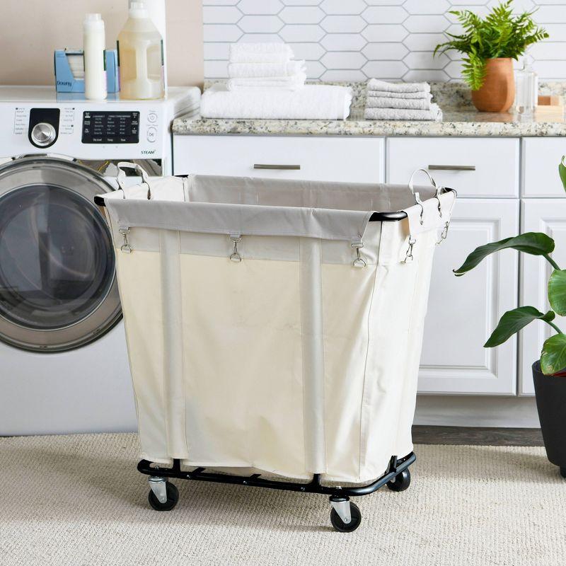 Household Essentials Rolling Laundry Hamper with Handles