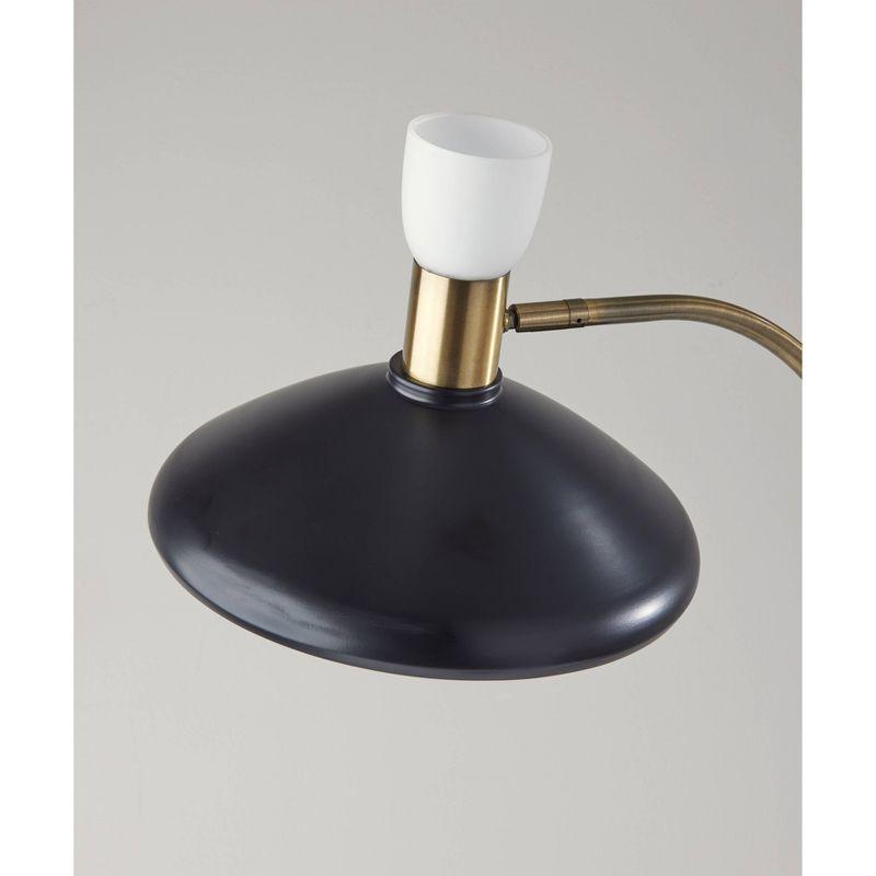 Patrick Floor Lamp Black - Adesso: Industrial Design, Adjustable Dual Shades, ETL Listed