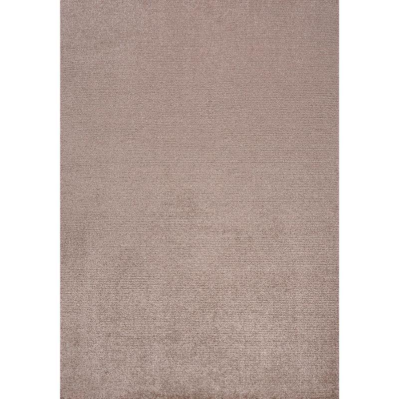 5'x8' Haze Solid Low-Pile Area Rug, Brown - JONATHAN Y