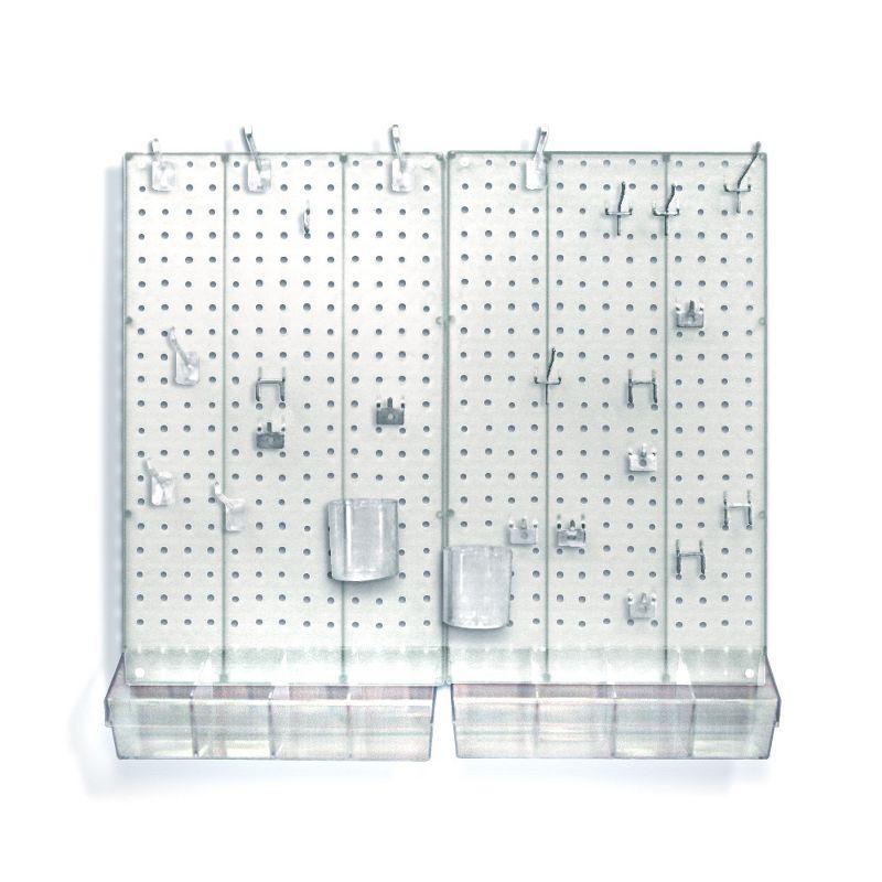 Chic Pink 70-Piece Pegboard Organizer Kit with Styrene Panels