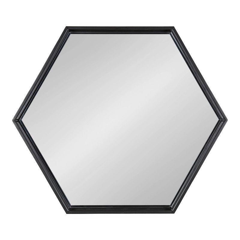 Elegant Hexagon Gold Metal Full-Length Mirror 30"x33"