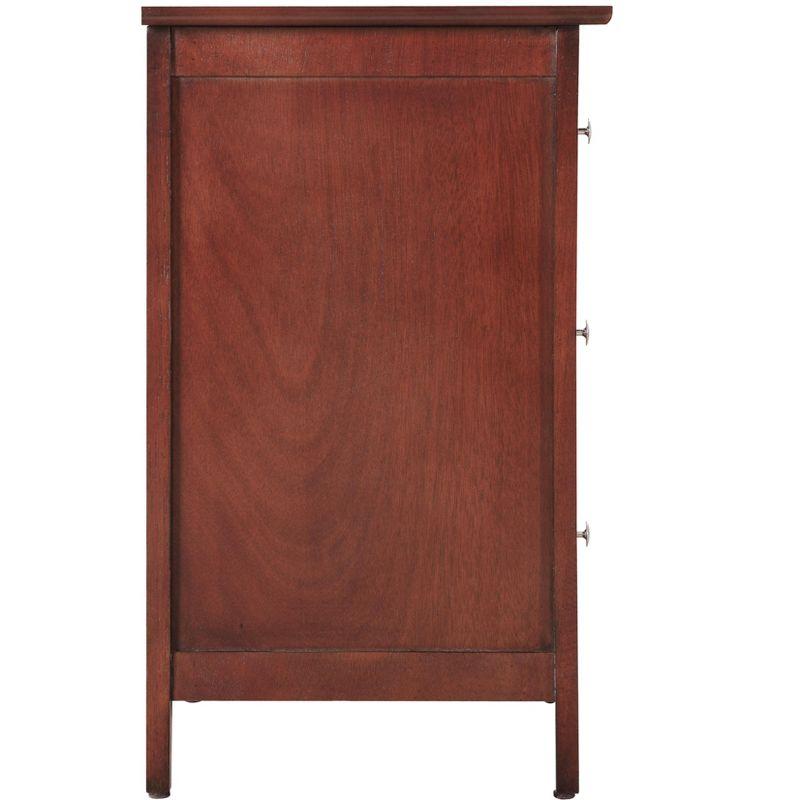 Passion Furniture Daniel 3-Drawer Cherry Nightstand (25 in. H x 19 in. W x 15 in. D)
