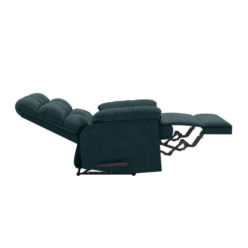 Microfiber Wall Hugger Side Lever Recliner with Padded Arms Blue - Prolounger