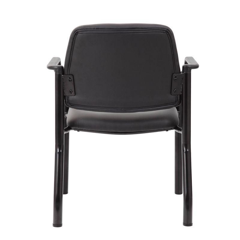 Boss Office Products Stackable Vinyl Seat Reception Chair with Metal Frame