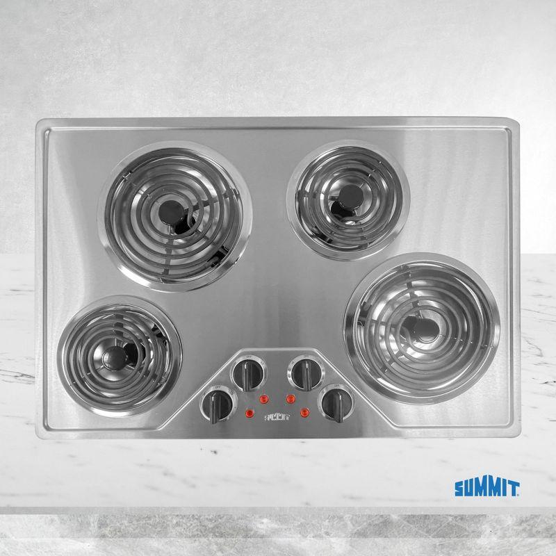 Summit Appliance 24" Stainless Steel Electric Cooktop