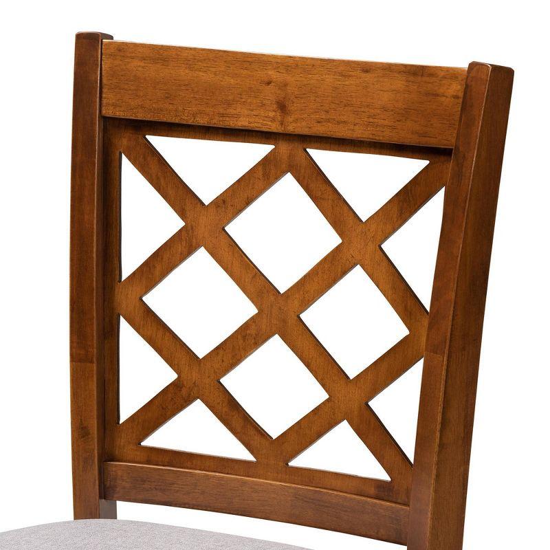 Set of 2 Aria Pub Chair Gray/Walnut - Baxton Studio