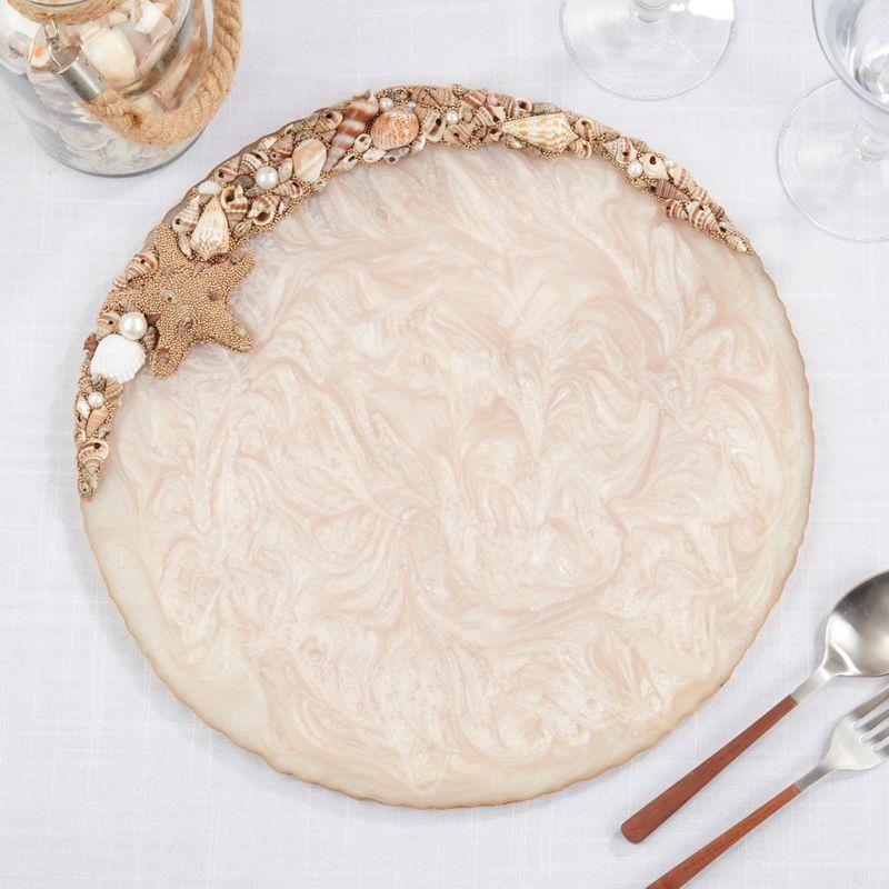 Saro Lifestyle Resin Enchanted Seashell Placemat (Set of 4)