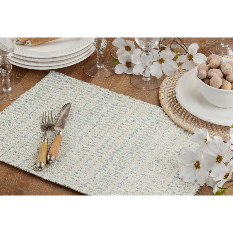 Saro Lifestyle Line Design Woven Placemats (Set of 4)