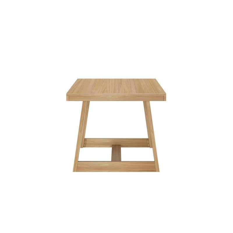 Plank+Beam Farmhouse 72" Dining Table, Solid Wood Rectangular Kitchen Table for 6 People