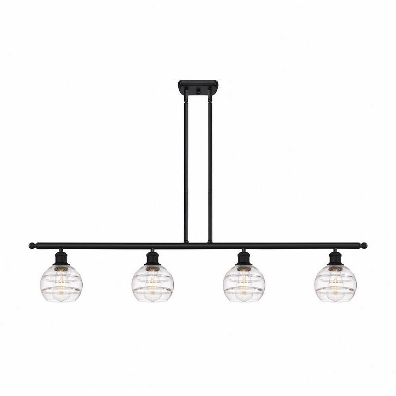 Innovations Lighting Rochester 4 - Light Island Pendant Light in  Matte Black