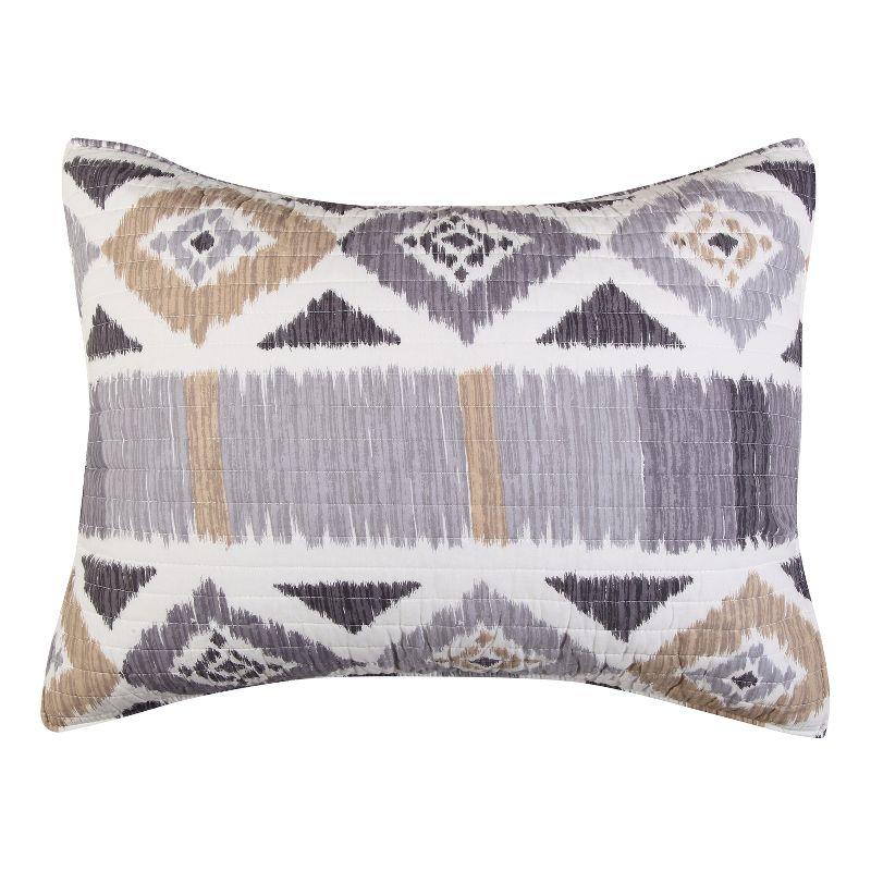 Santa Fe Standard Sham - Greys, Tan, and White - Levtex Home