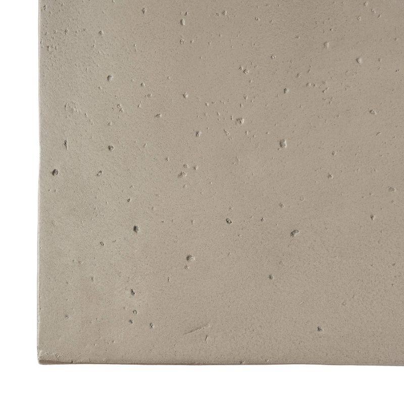 Aidan Outdoor 50000 BTU Light Weight Concrete Square Fire Pit Light Gray - Christopher Knight Home: No Assembly, Push Button Ignition